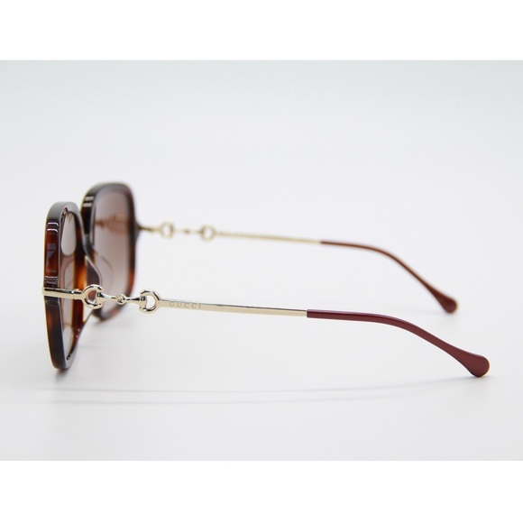 NEW GUCCI GG0884SA 002 HAVANA SQUARE SUNGLASSES GUCCI GG 0884SA BROWN - Picture 7 of 12